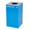 Alpine Industries 87 Gal. 3-Stream Steel Blue Cans & Bottles, Green Compost, and Black Commercial Trash Can Station ALP4450-BLK-KIT38 - alternate 4